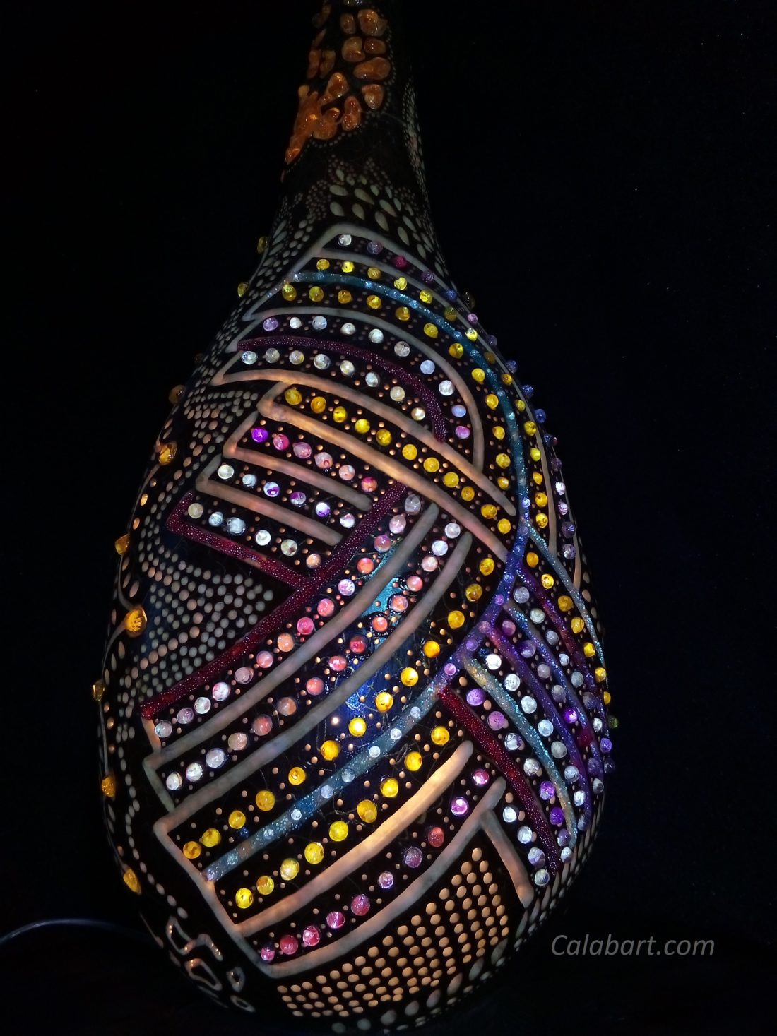 Дизайнерская лампа из африканской тыквы "Арабская ночь"