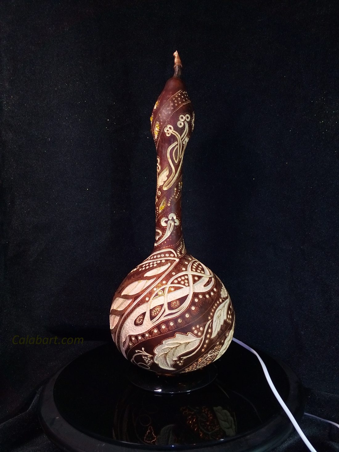 The Designer lamp De Grass from a pumpkin ““Rowan Night””
