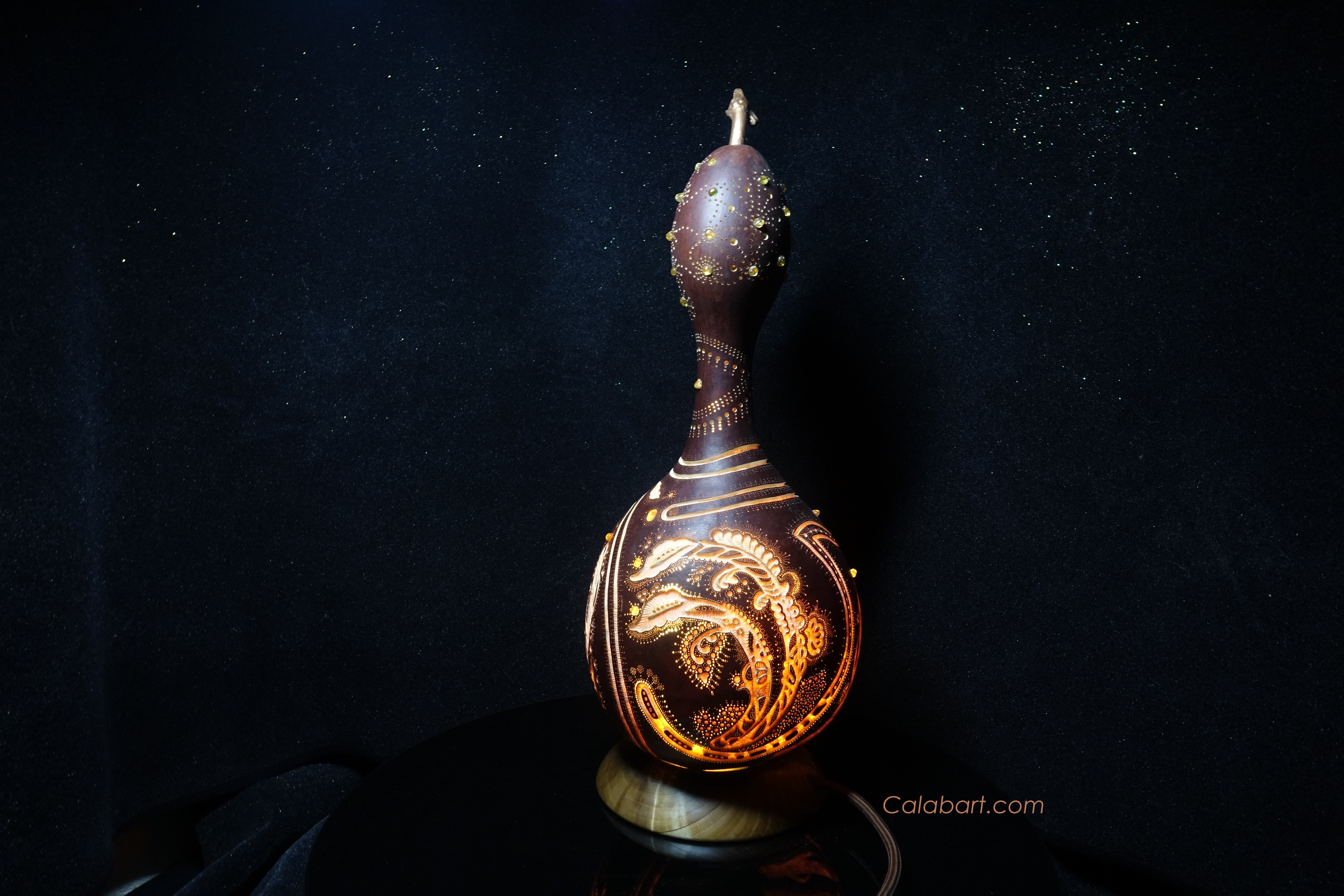 The Designer lamp De Grass from a pumpkin “Orange Wind”